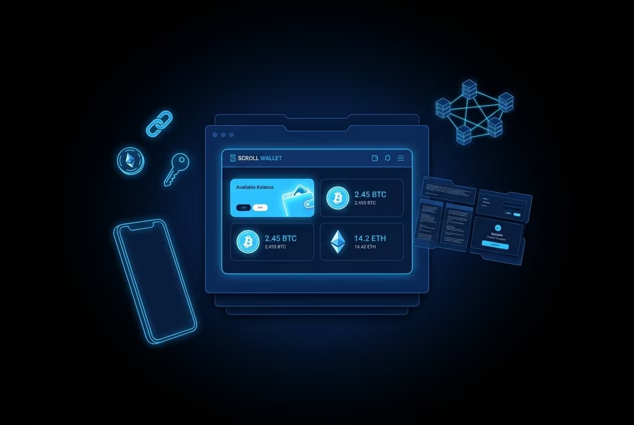 Blockchain wallet online with Scroll