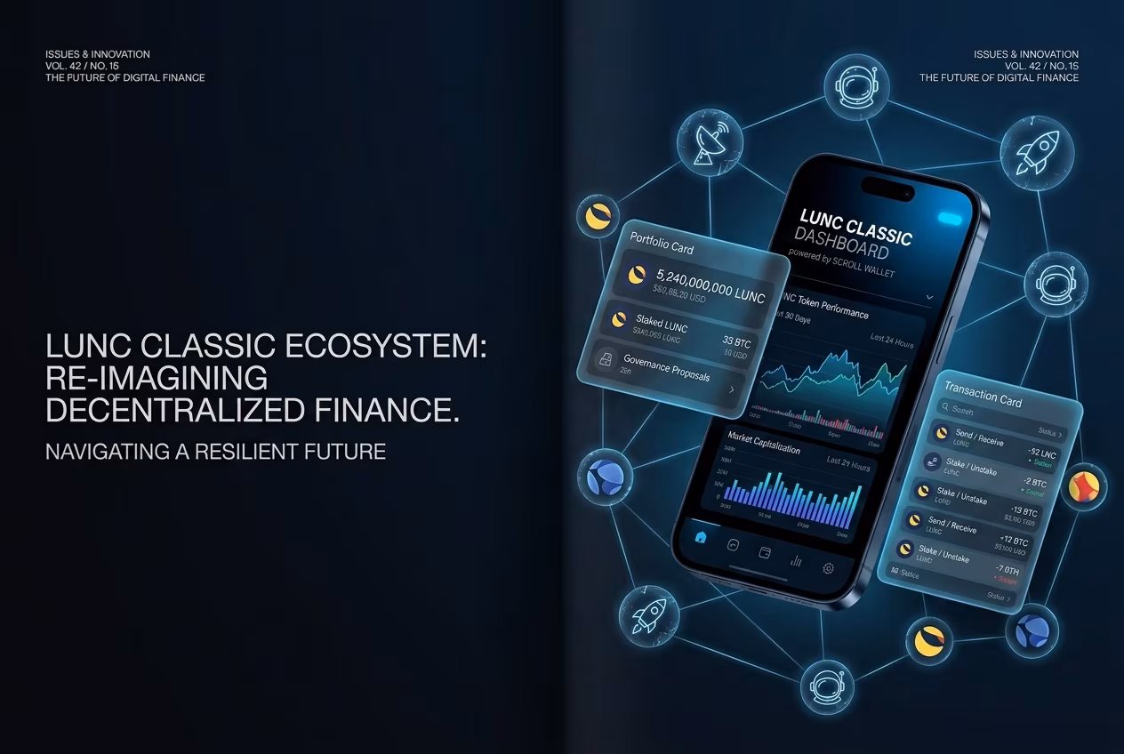 LUNC wallet ecosystem diagram in dark mode terra luna classic wallet
