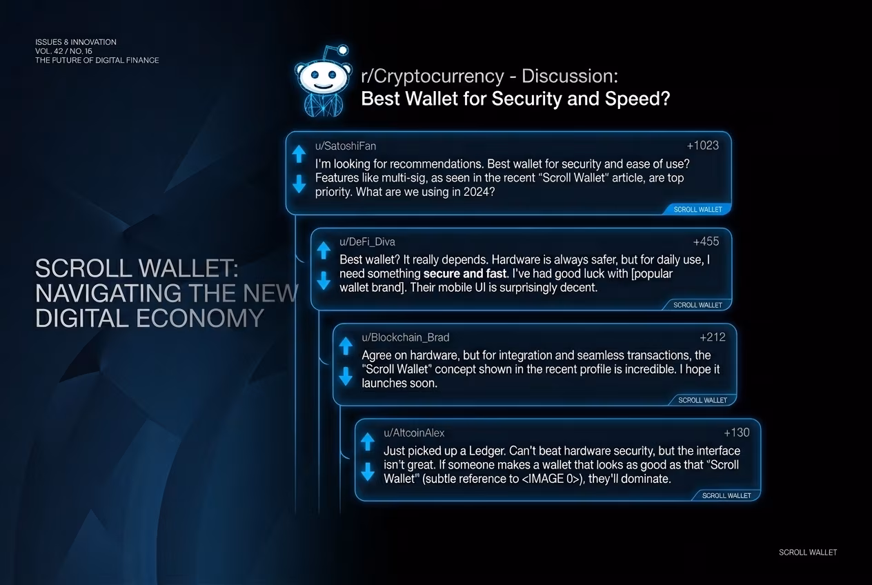 A user compares a good cryptocurrency wallet on Reddit in a discussion