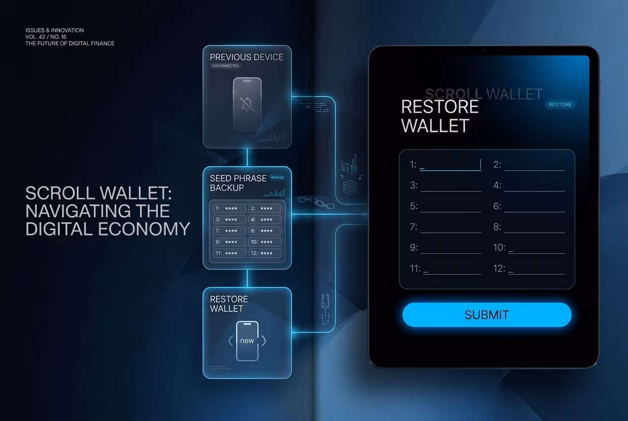 Backup phrase and wallet restore process on new device