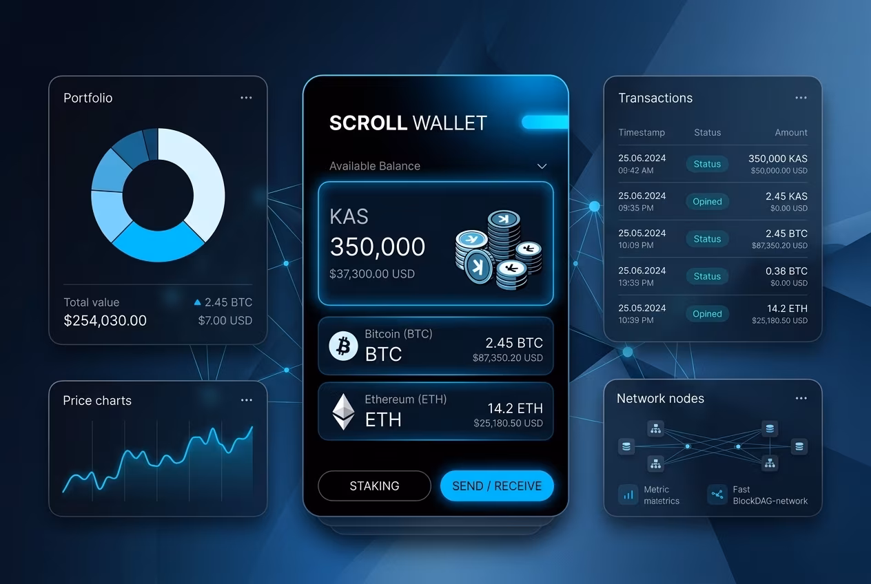 Kaspa Web Wallet: Fast Browser Access and Security | Scroll Wallet